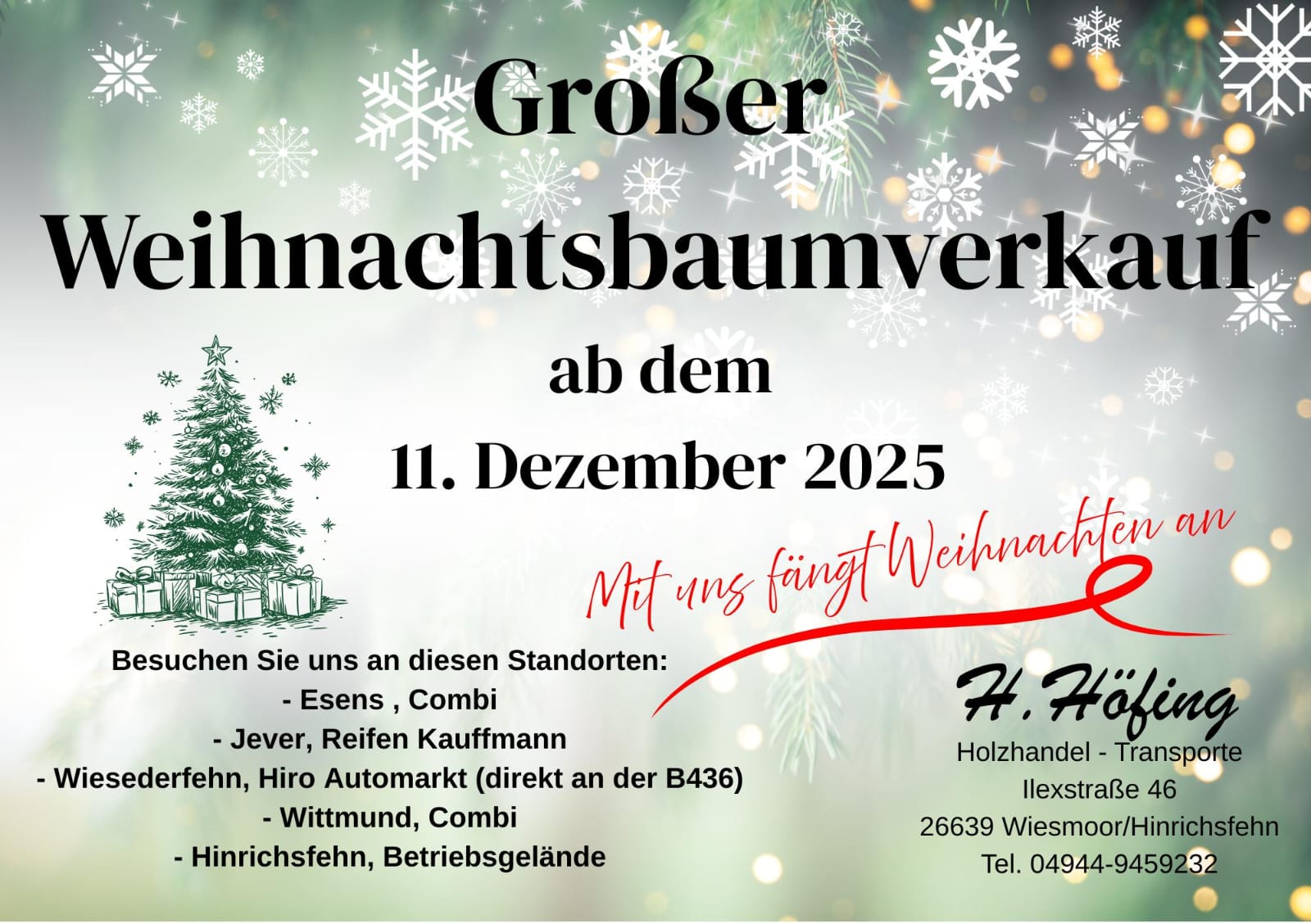 Weihnachtsbaumverkauf